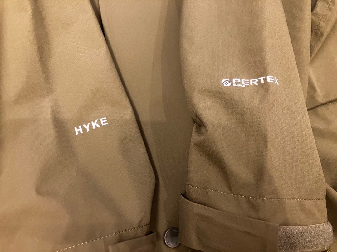 HYKE PERTEX MILITARY COAT カーキ サイズ2