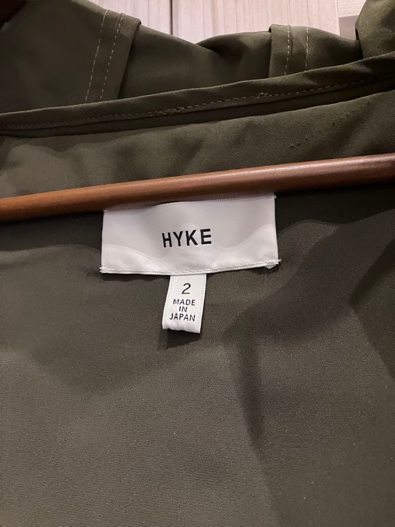 【春物】HYKE LAMINATED MILITARY COAT サイズ2