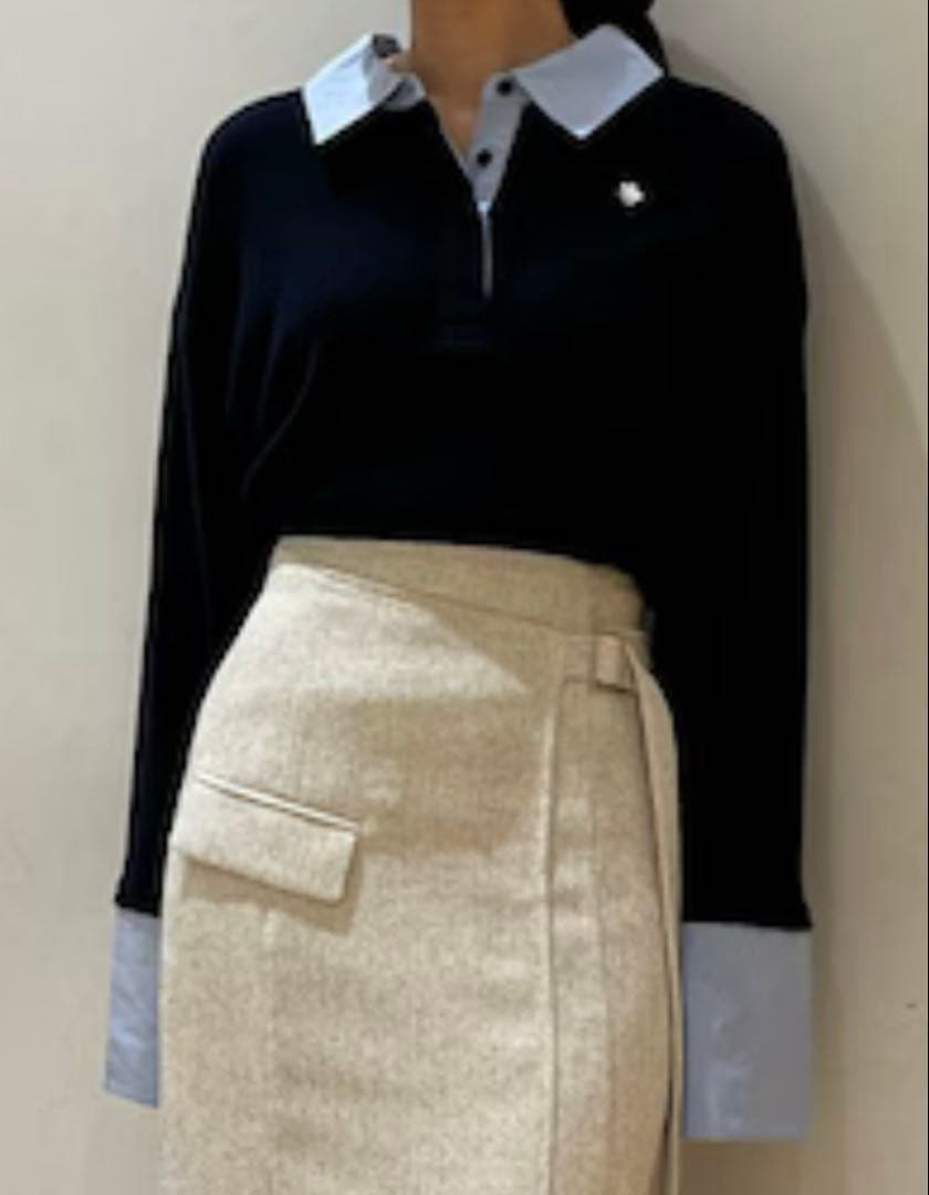 【POLO BCSコラボ】シャツカラーカフスニットプルオーバー