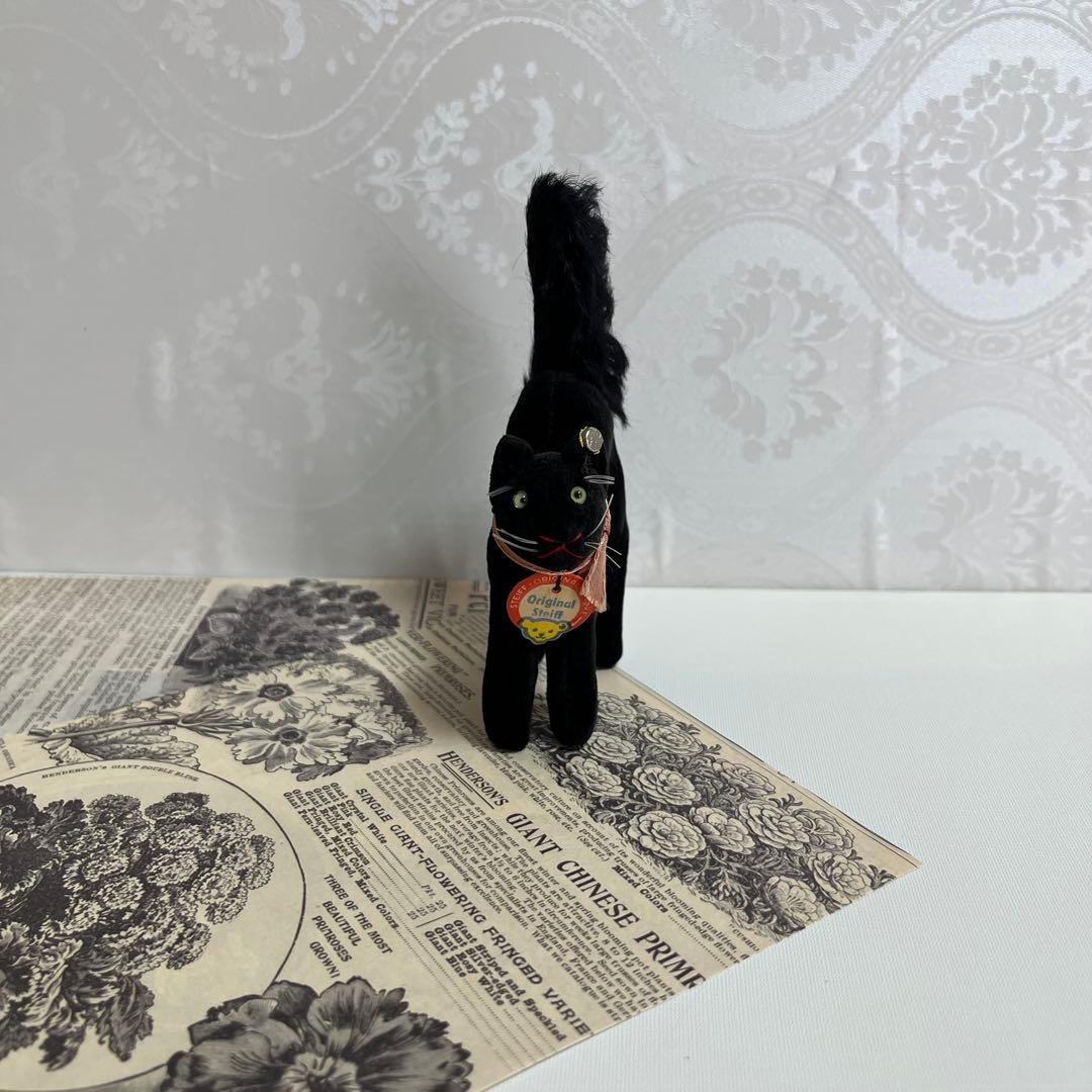 【希少】Steiff シュタイフ　ヴィンテージ　レトロ　トムキャット　ベルベット