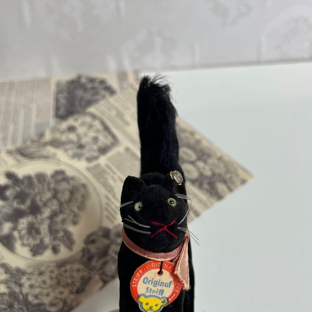 【希少】Steiff シュタイフ　ヴィンテージ　レトロ　トムキャット　ベルベット