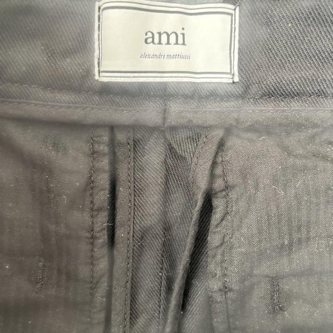 ami アミ サルエルパンツ キャロットシルエット ブラックチノ ポルトガル製