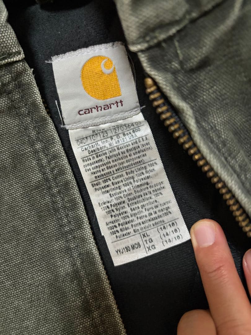 Carhartt フード付きジャンパー キッズXL モスグリーン