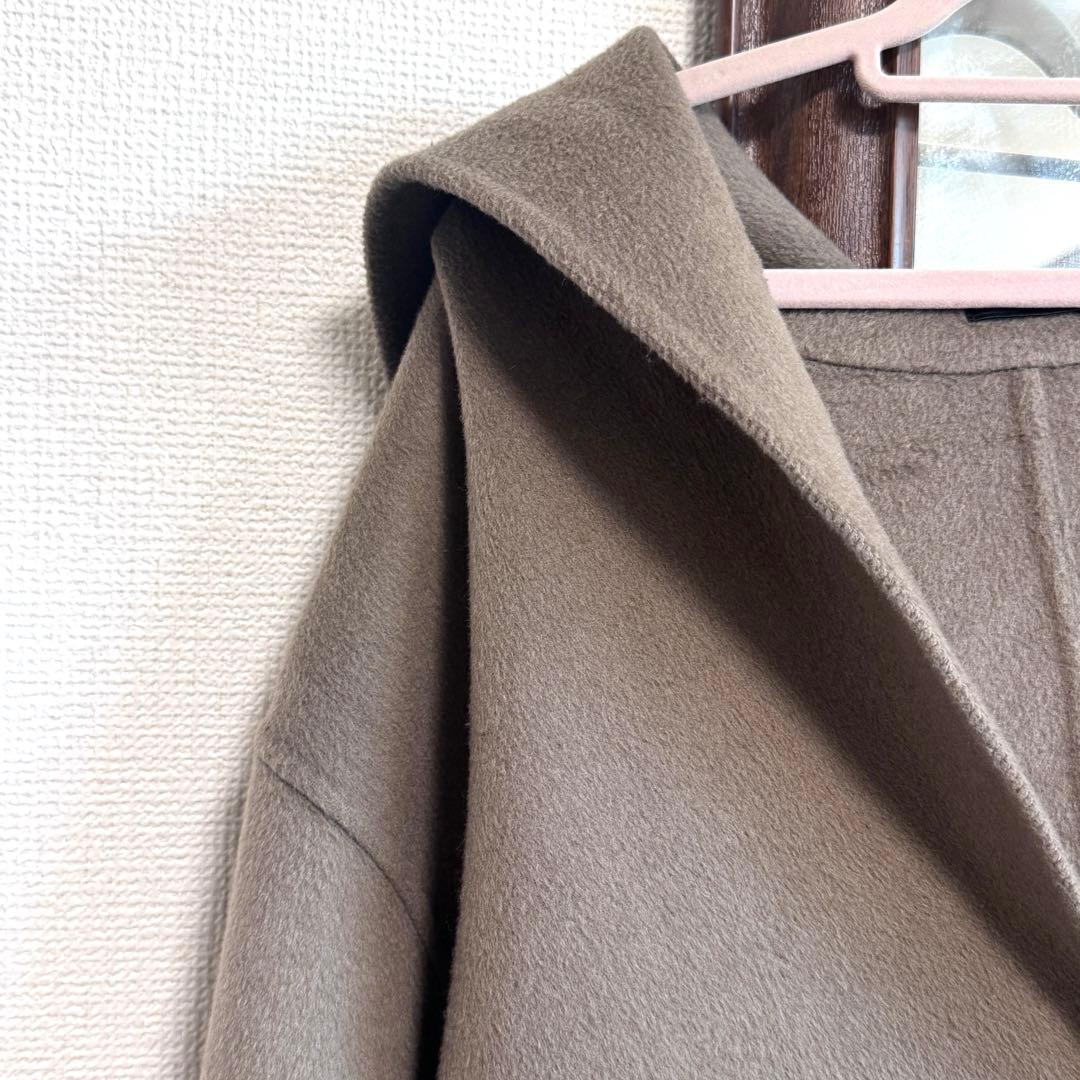 【美品】ウールブレンドリバーフーディーコート