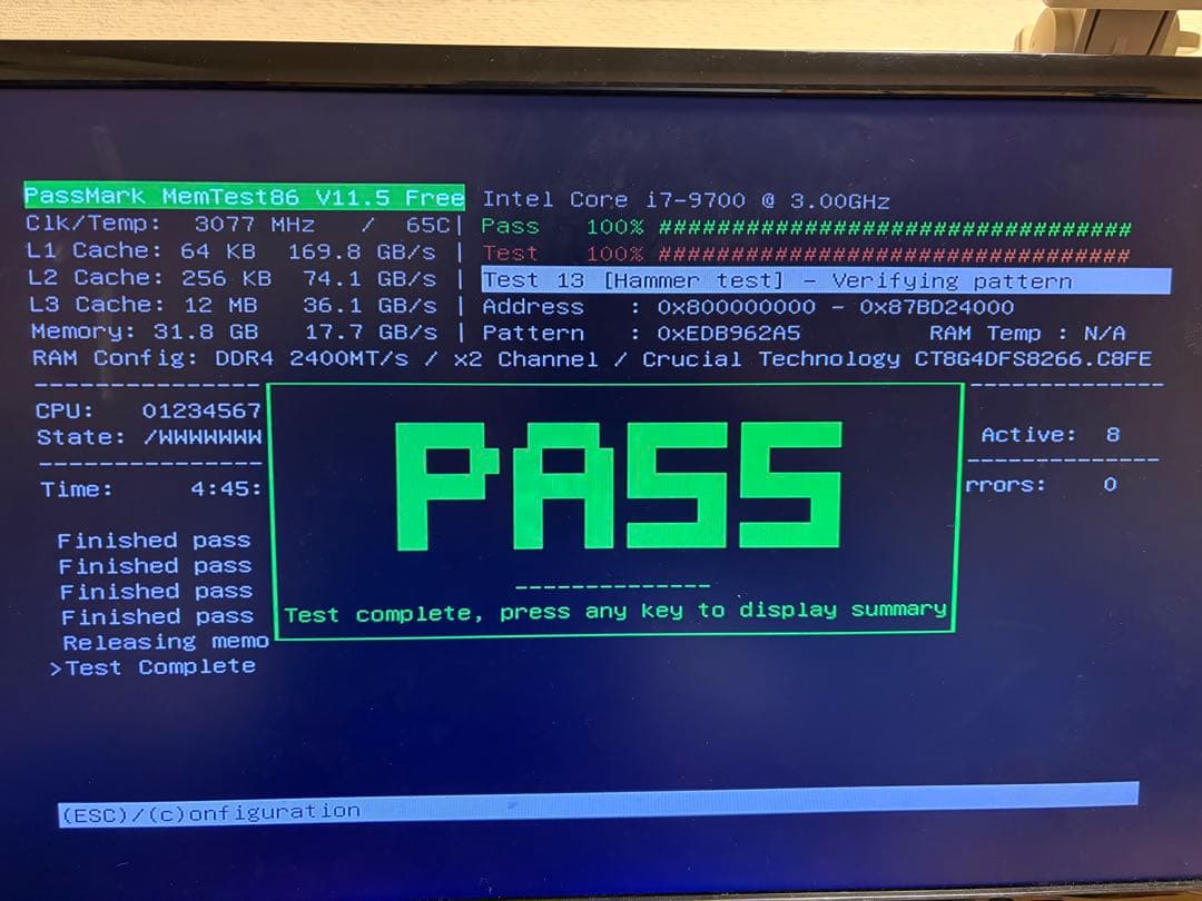 DDR4 16GB×2枚 計32GB PC4 デスクトップ用メモリ 動作確認済