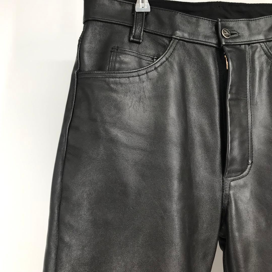 VANSON レザーパンツ　35　ブラック