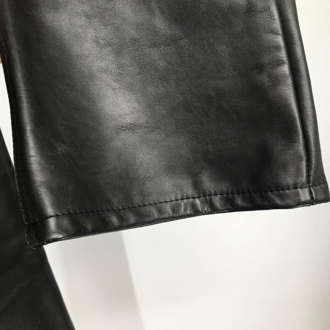 VANSON レザーパンツ　35　ブラック