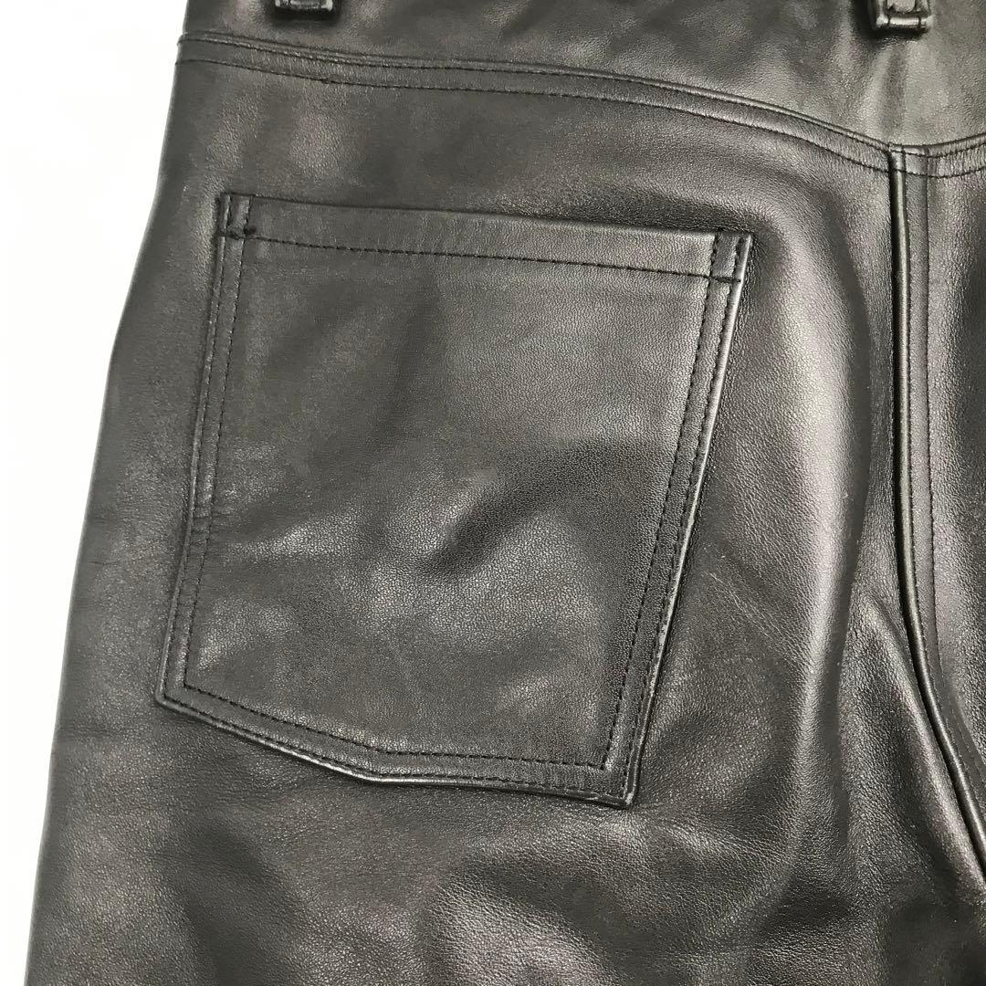 VANSON レザーパンツ　35　ブラック