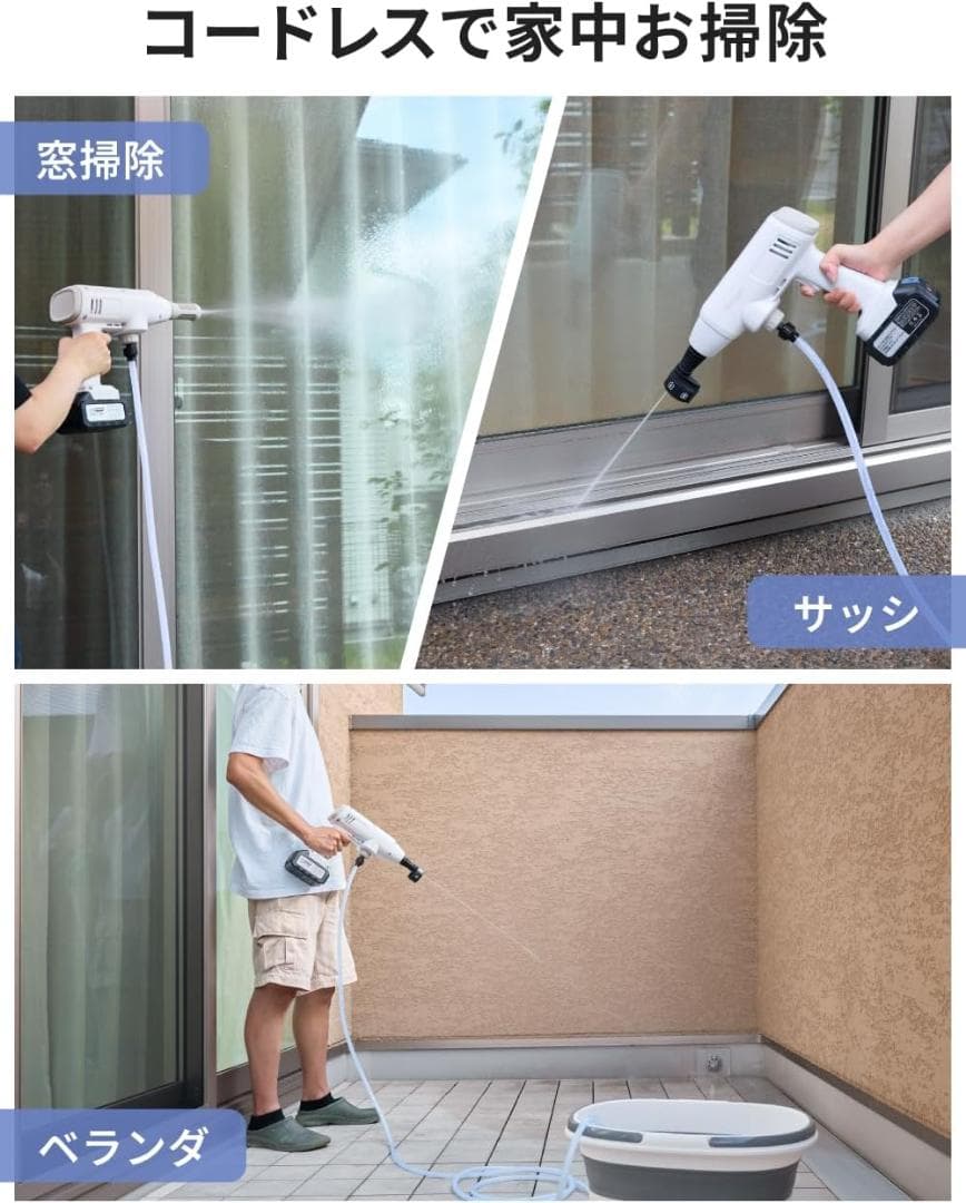 【新品】スリーアップ Raccoon 充電式 ポータブル高圧洗浄機 Lタイプ