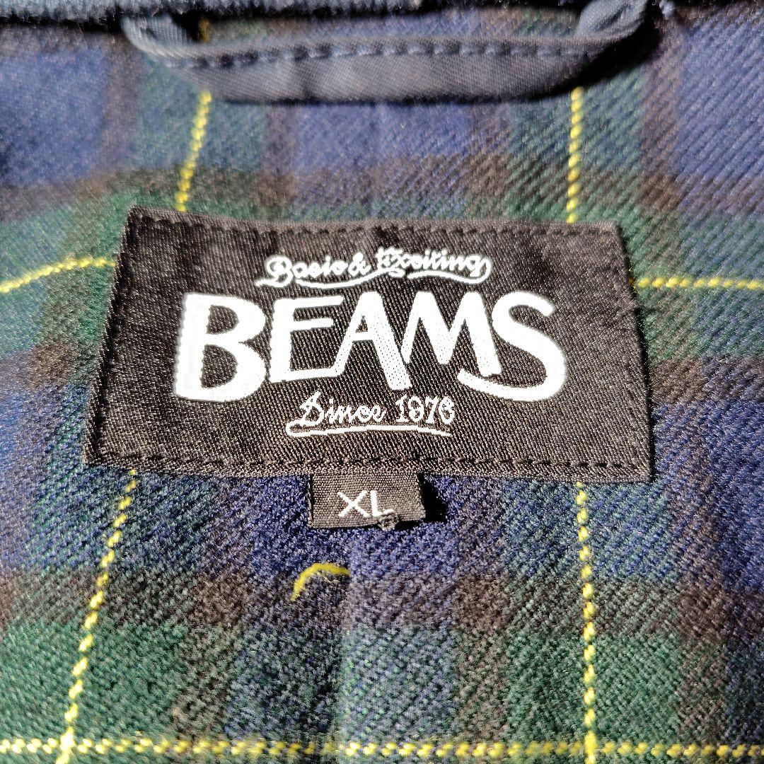 美品✨ビームス　スイングトップ　ハリントンジャケット　Wジップ　裏チェック　XL