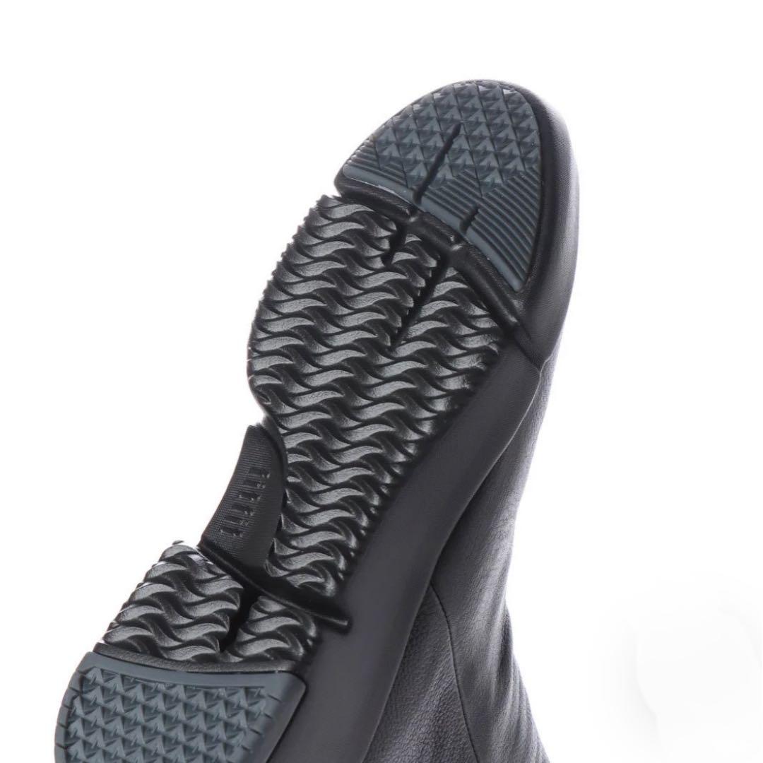 美品❤️fitfit シフォンブーツ 黒 24.5cm コンフォート ショート