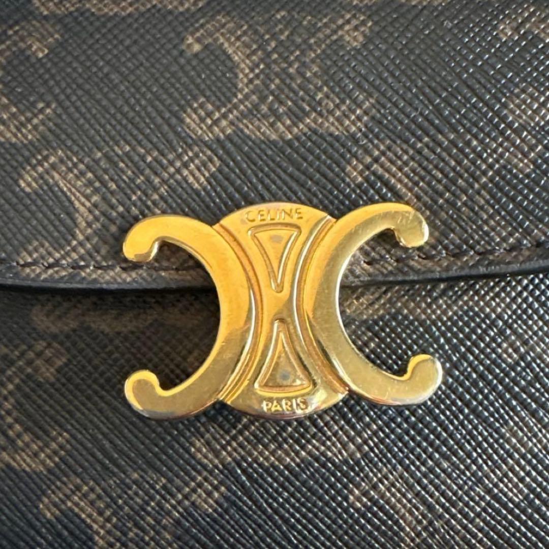 CELINE スモール フラップウォレット トリオンフ　トリオンフキャンバス