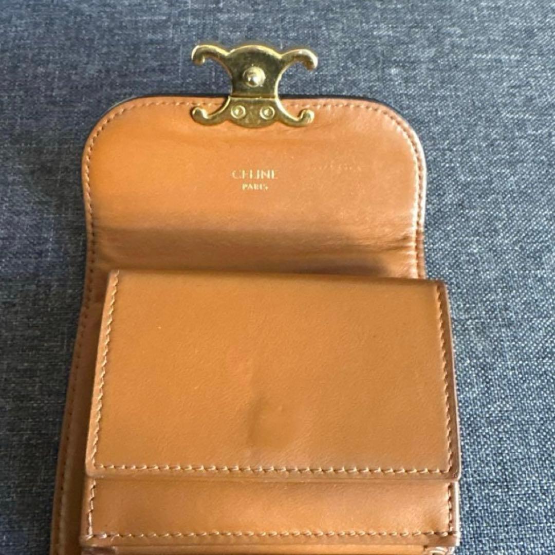CELINE スモール フラップウォレット トリオンフ　トリオンフキャンバス