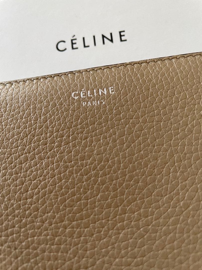 CÉLINE ベージュ 二つ折り財布 保存袋付き