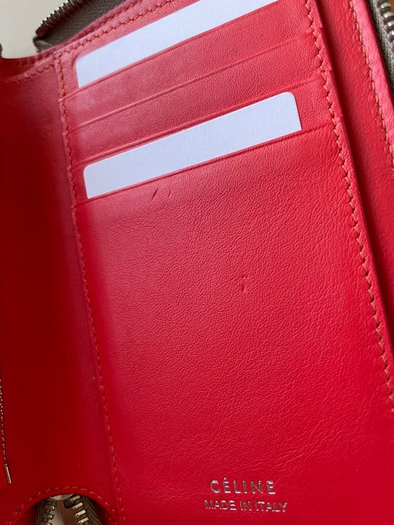 CÉLINE ベージュ 二つ折り財布 保存袋付き
