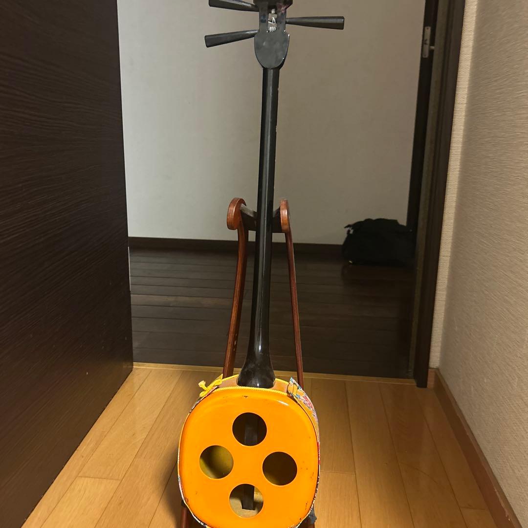 三線 鳳凰デザイン 木製 3弦