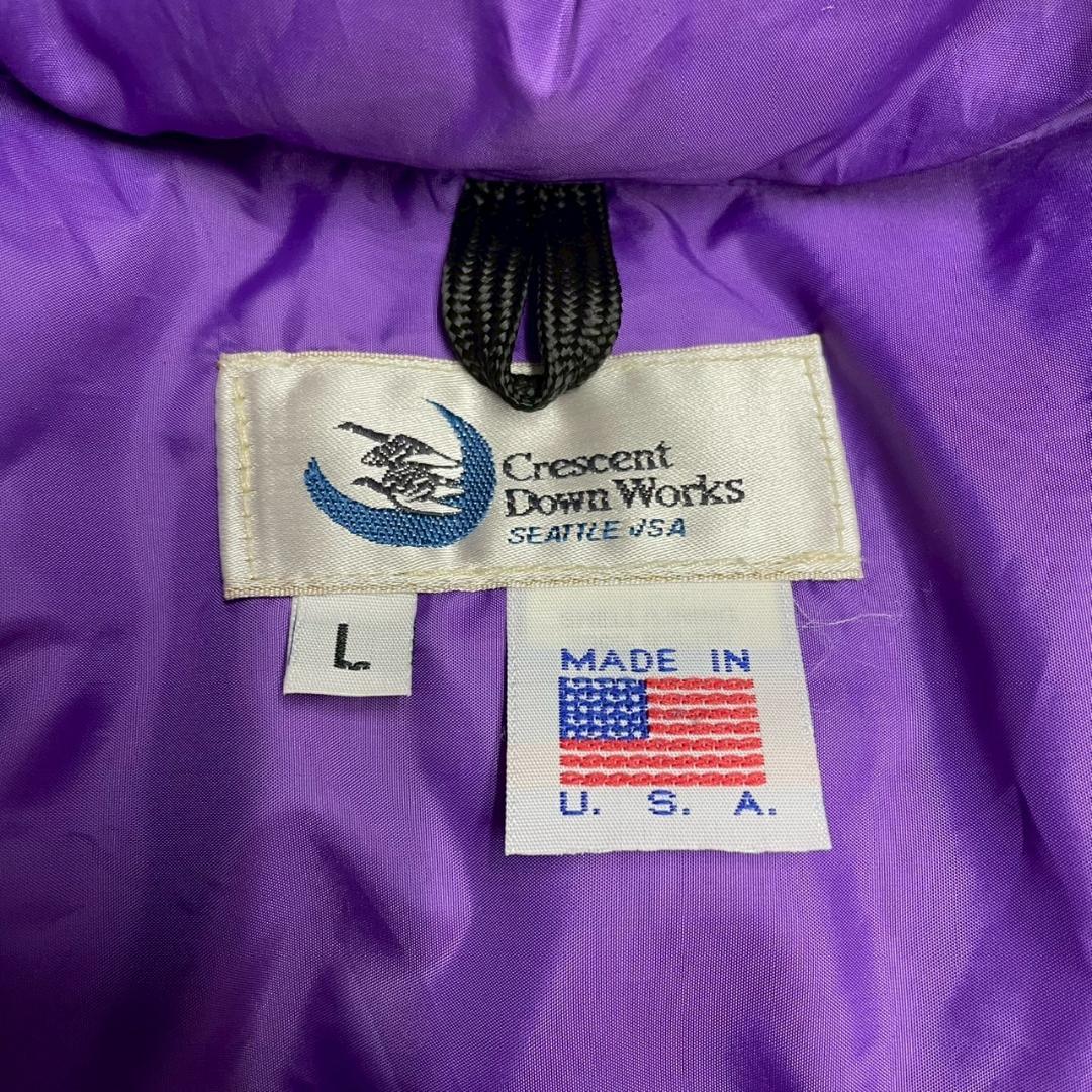 Crescent Down Works ダウンベスト USA L イエロー 古着