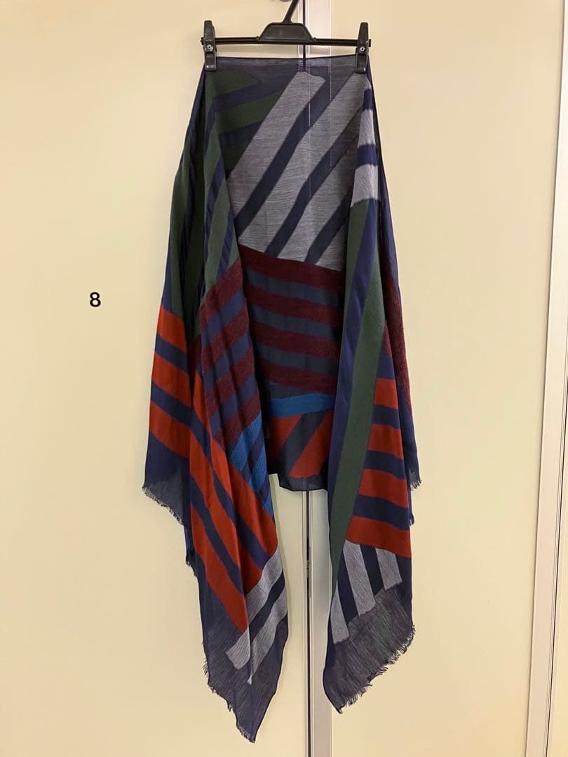 【Paul Smith】マルチカラー マルチ素材ブロックストライプ 大判ストール