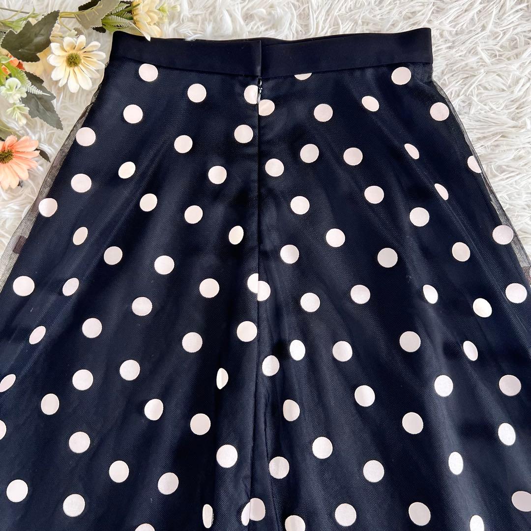 SHE TOKYO シートーキョー チュール ドット ロング スカート