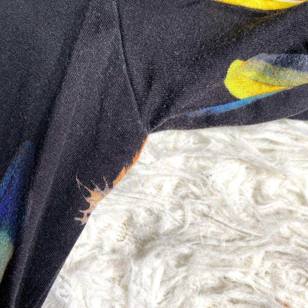 美品✨Paul smith Tシャツ 現行 フェザー プリント 羽 総柄 L 綿