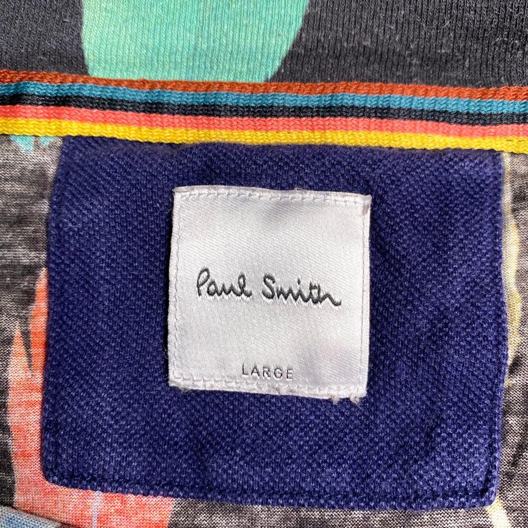 美品✨Paul smith Tシャツ 現行 フェザー プリント 羽 総柄 L 綿