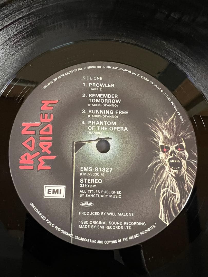 Iron Maiden 1980 日本盤LP 洋楽　美盤 EMS-81327