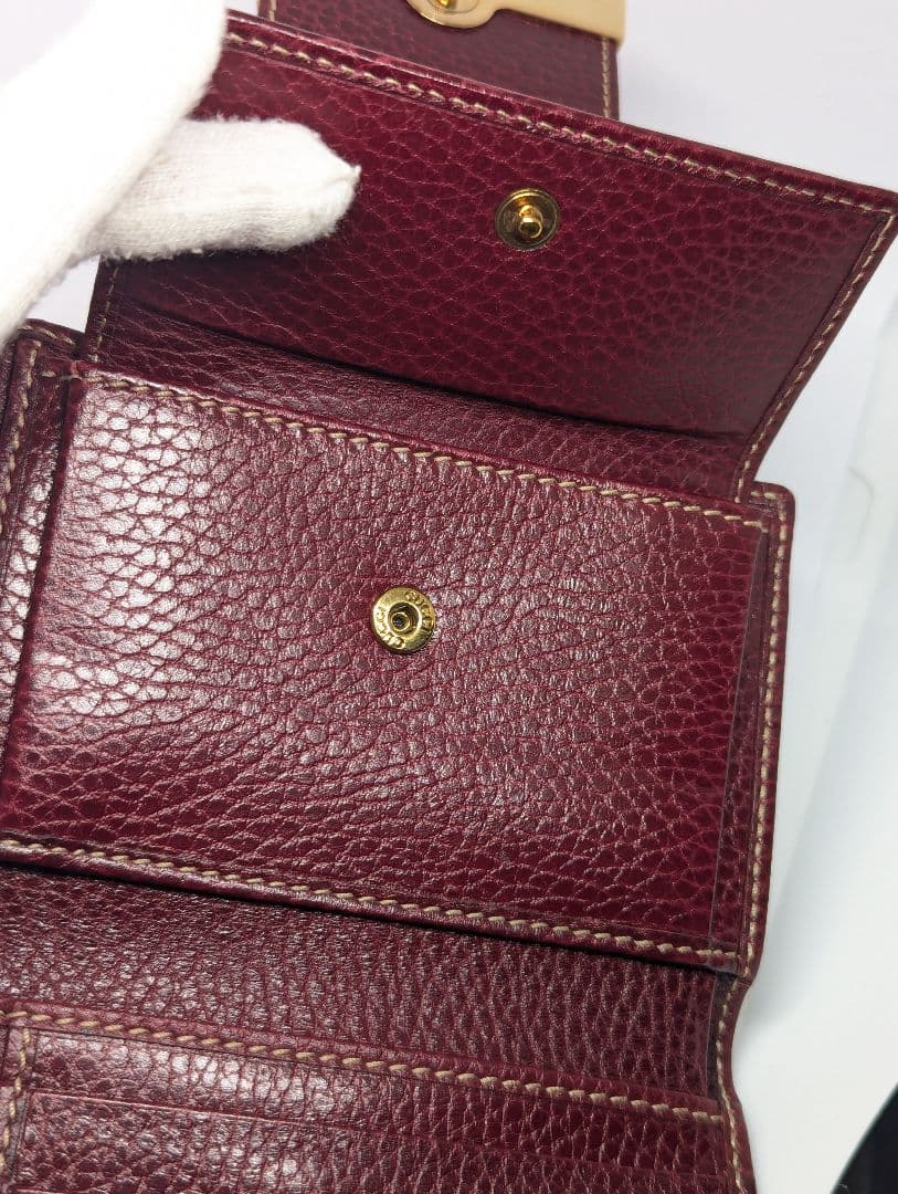 GUCCI グッチ 二つ折り 財布 GGキャンバス シェリーライン