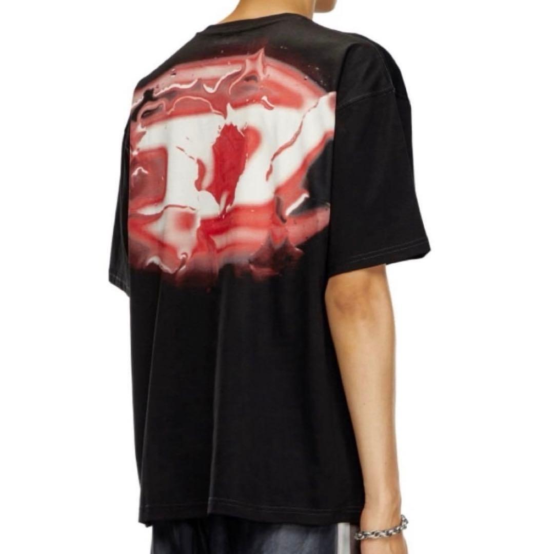 【新品】DIESEL ディーゼル／ビッグオーパルDロゴ Tシャツ カットソー L