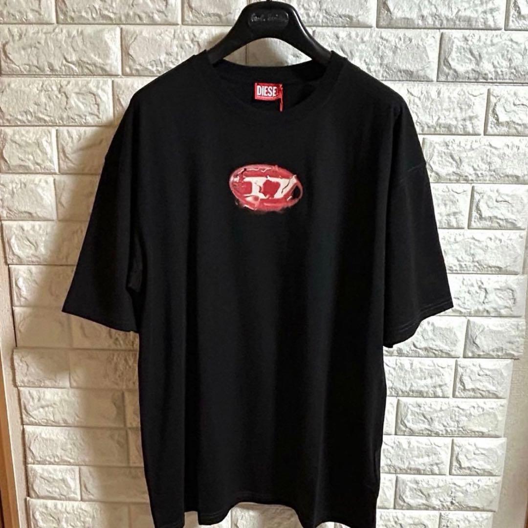 【新品】DIESEL ディーゼル／ビッグオーパルDロゴ Tシャツ カットソー L
