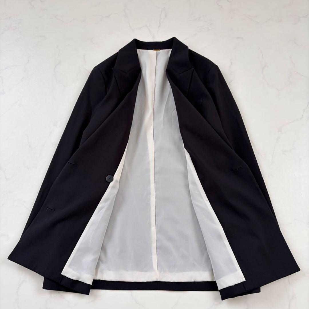 美品　Mila Owen 金釦オーバーサイズダブルブレストジャケット　紺ブレ