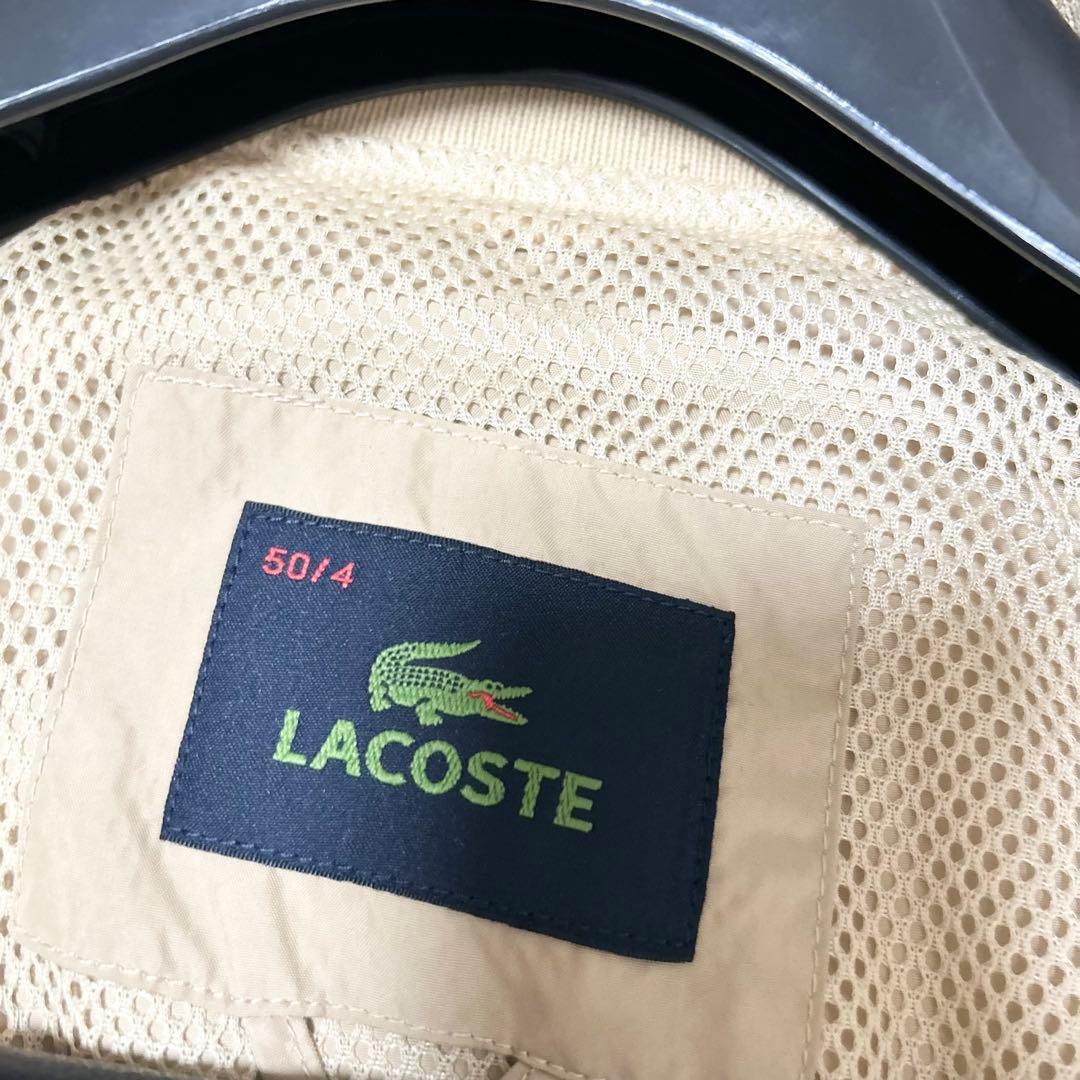 美品　ラコステ　LACOSTE ブルゾン　MA-1 ベージュ　ワニワンポイント