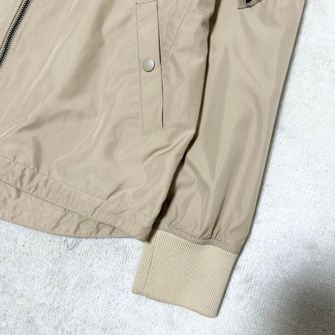 美品　ラコステ　LACOSTE ブルゾン　MA-1 ベージュ　ワニワンポイント