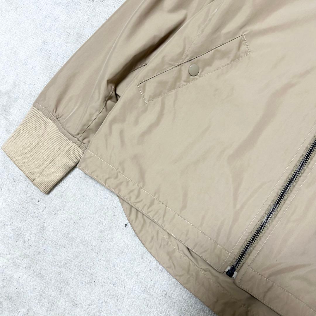 美品　ラコステ　LACOSTE ブルゾン　MA-1 ベージュ　ワニワンポイント