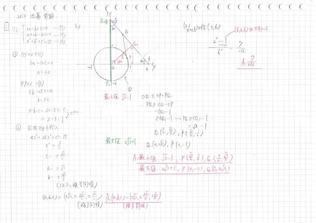 今だけ3割引 塾講師オリジナル数学解説 渋幕 高校入試 過去問 2009-25