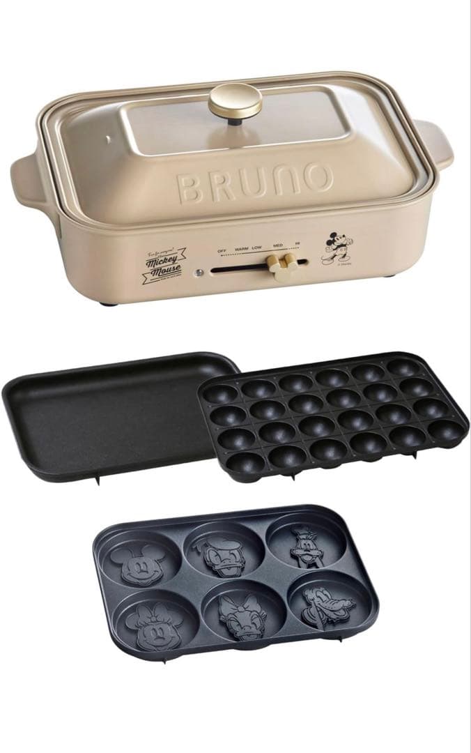 BRUNO ディズニー　ミッキーマウス ホットプレート　※箱に一部凹みあり