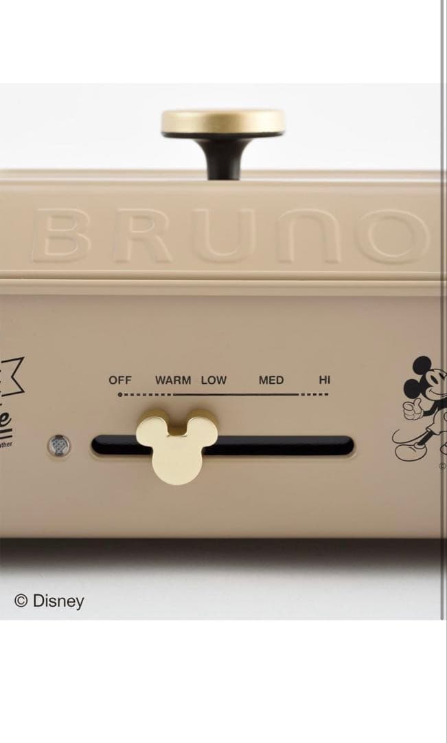 BRUNO ディズニー　ミッキーマウス ホットプレート　※箱に一部凹みあり