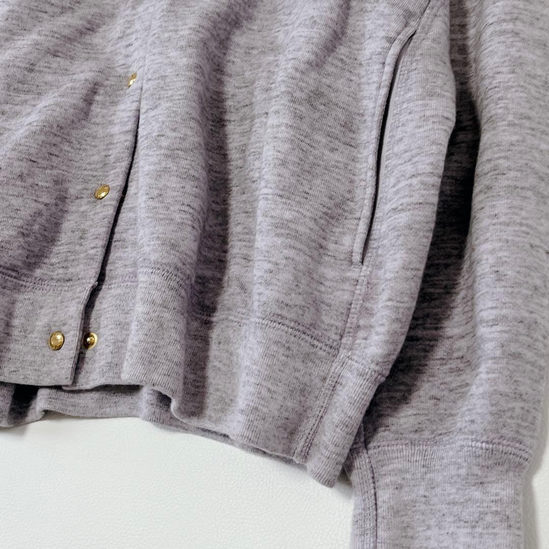 美品✨現行 ドゥロワー コットンカシミヤ裏毛ドットボタンカーディガン