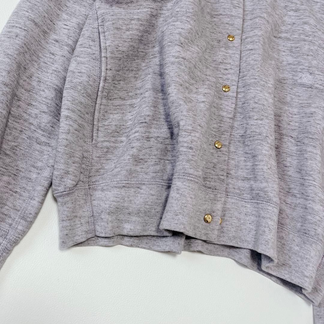 美品✨現行 ドゥロワー コットンカシミヤ裏毛ドットボタンカーディガン