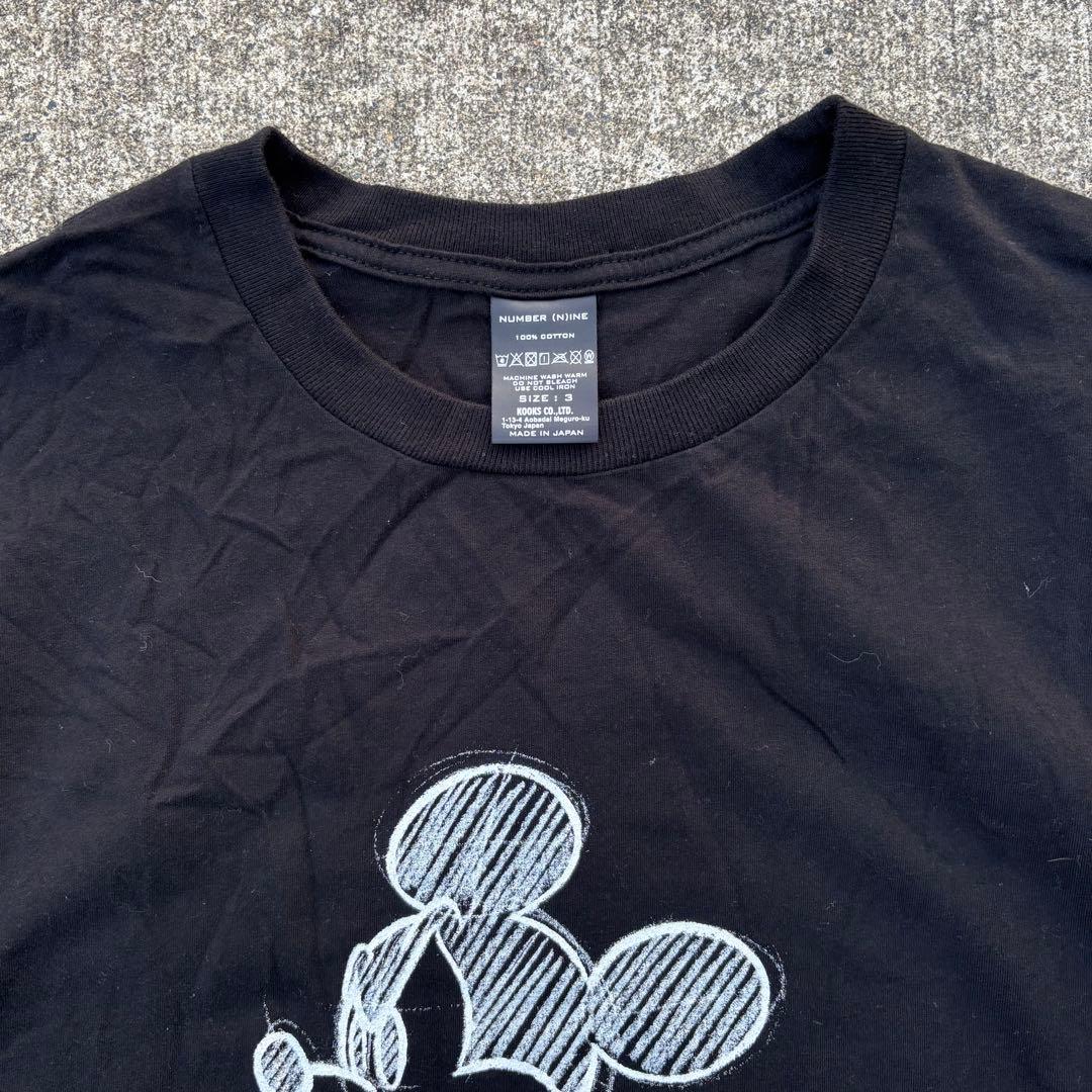 NUMBER (N)INE ディズニー ミッキー ナンバーナイン Tシャツ 黒