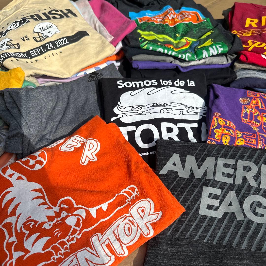 アメリカ古着まとめ売りTシャツ40枚セット 多様なデザイン