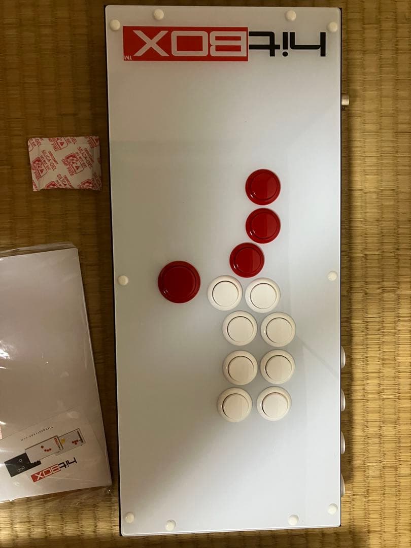 HITBOX アーケードコントローラー ホワイト/レッド