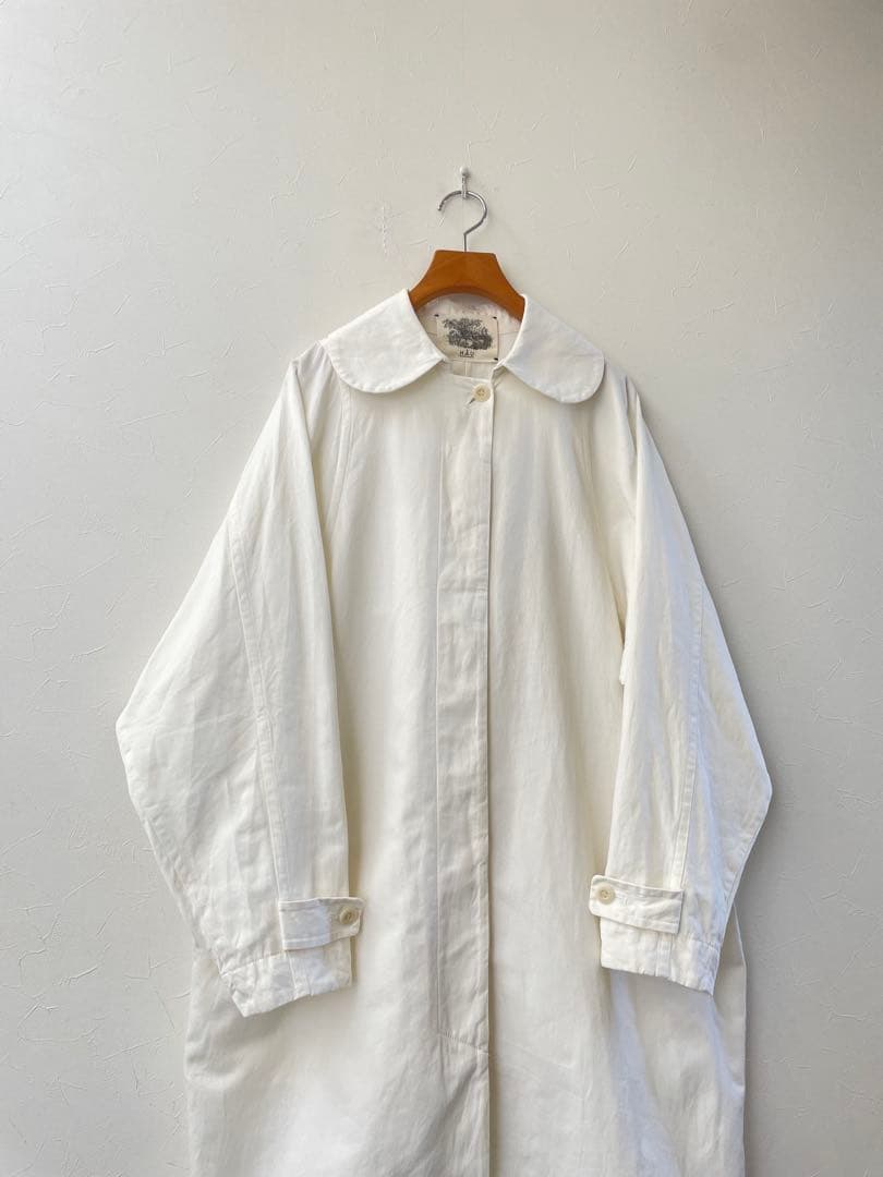 HAU ハウ　coat 'drole 丸襟　スプリングコート　ラウンドカラー
