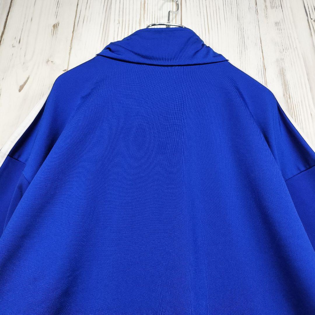 ✩アディダス✩ジャージ　トラックジャケット　メンズL ブルー　刺繍ロゴ