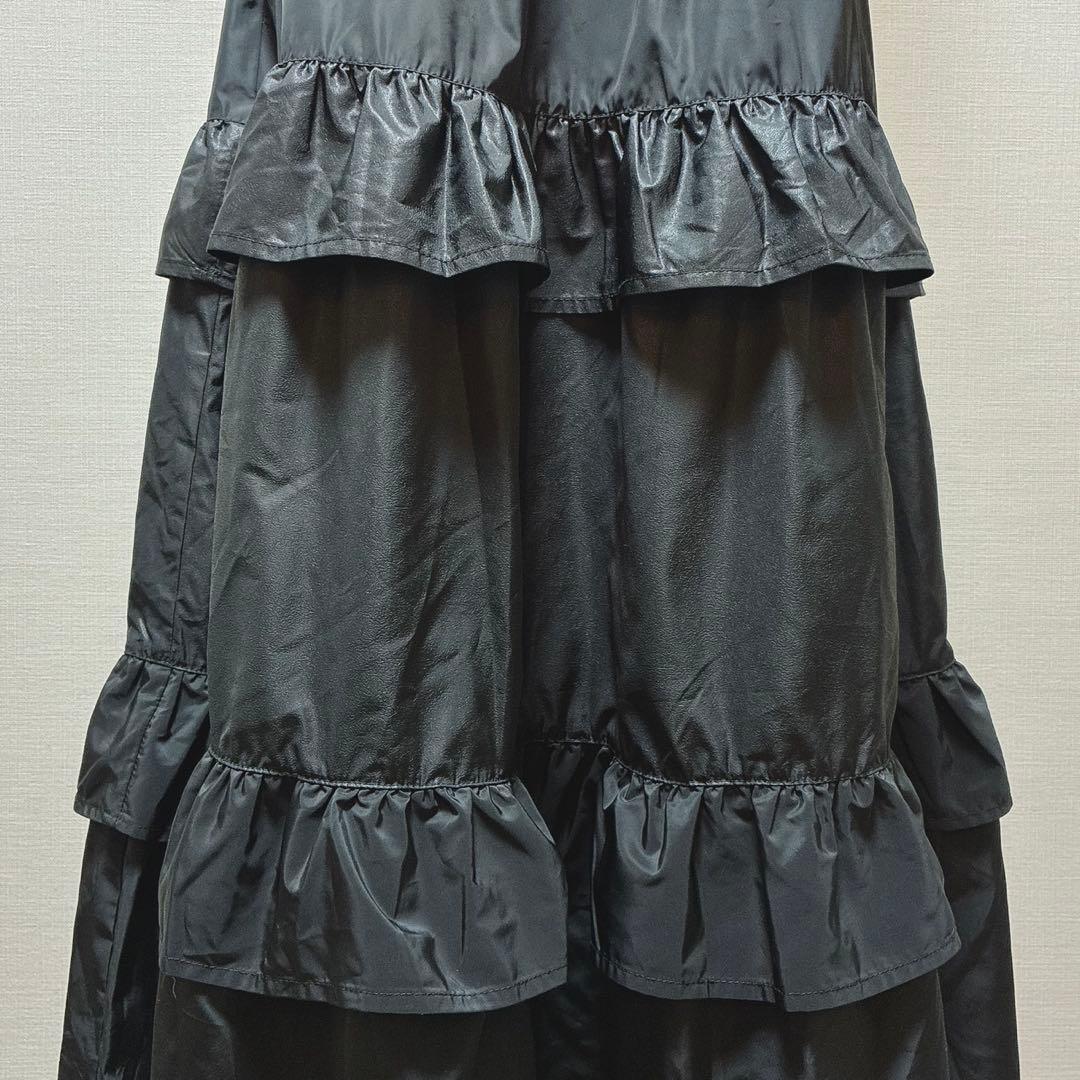 未使用　フリーダ　ティアード　フリル　フレア　スカート　ブラック　FREADA