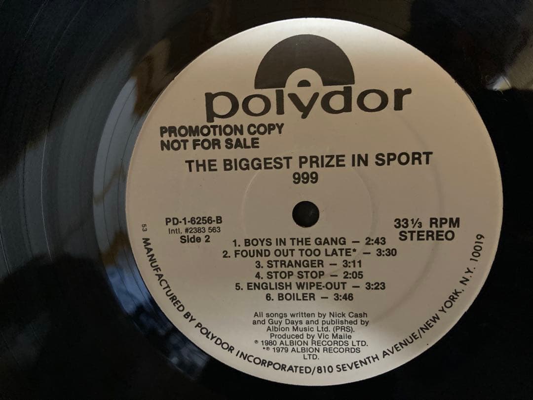 プロモ輸入盤LP 999／Biggest Prize In Sport