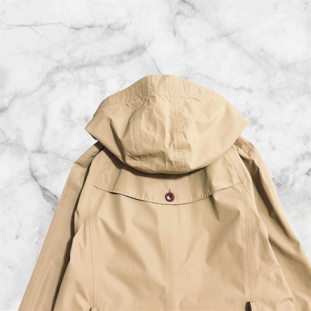 AIGLE｜38 取外しフード ゴアテックス トレンチコート ベルト ベージュ