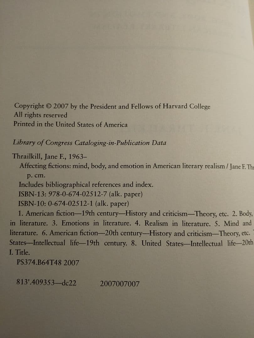 〈洋書〉感情小説：アメリカ文学リアリズムにおける心、身体、情動／J・スライルキル