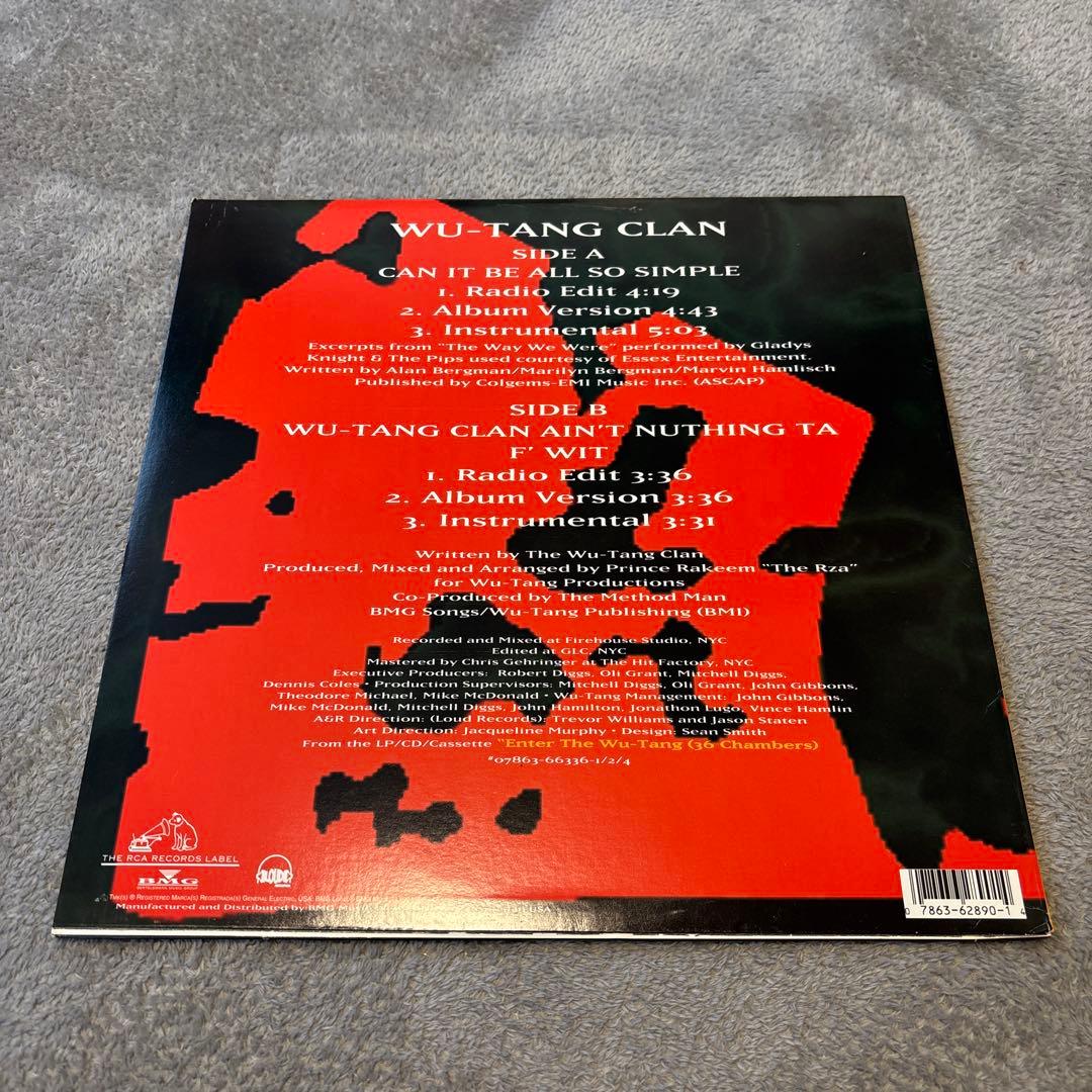 洋楽 WU-TANG CLAN CAN IT BE ALL SO SIMPLE