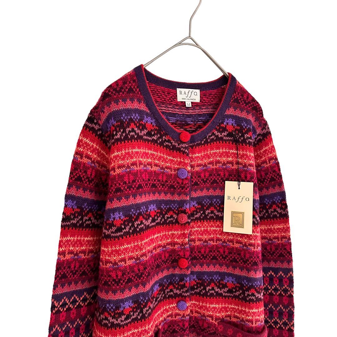 【未使用】ラッファ★カーディガン　アルパカ100 ニット ジャケット　Raffa