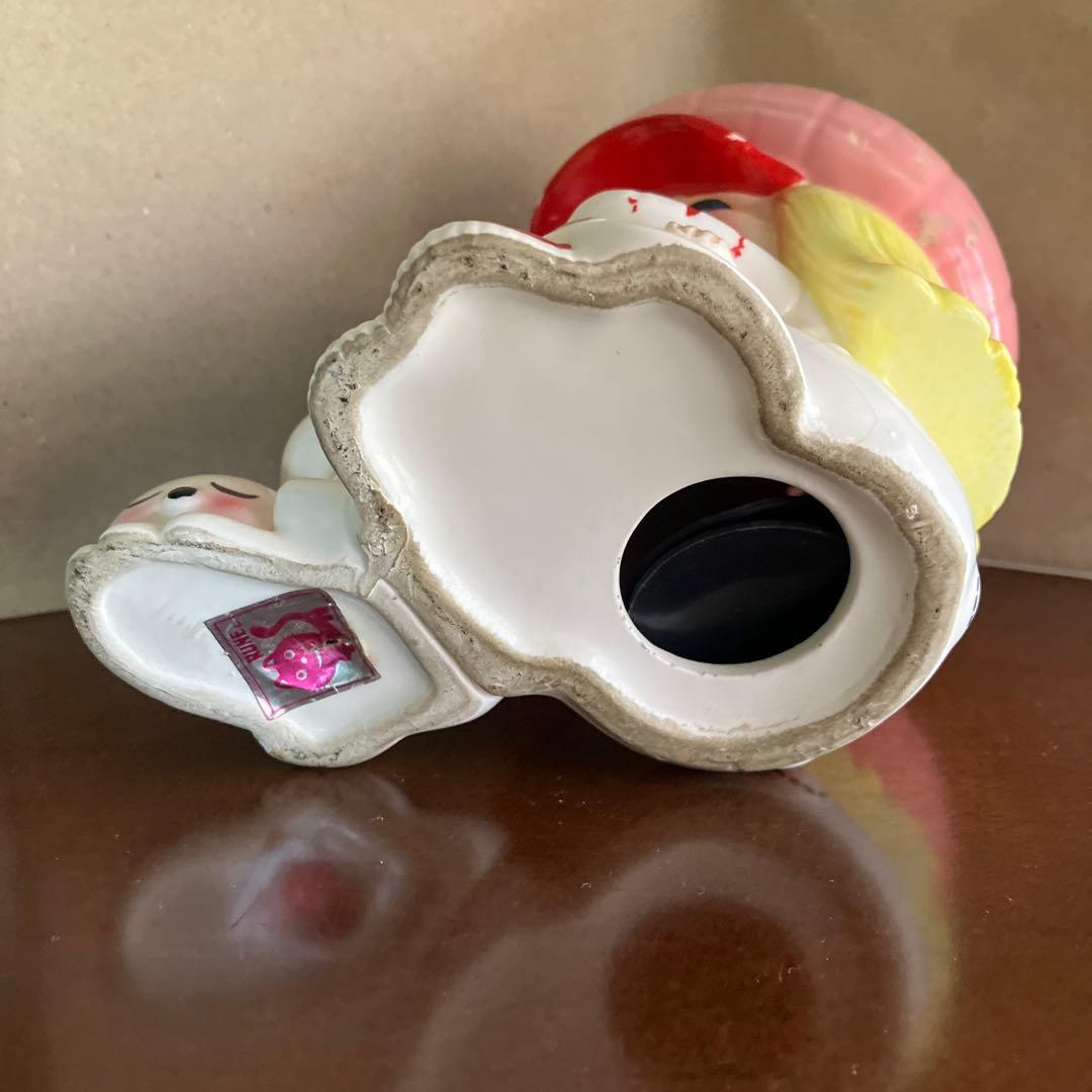 貴重！内藤ルネjudyと猫の陶器製貯金箱